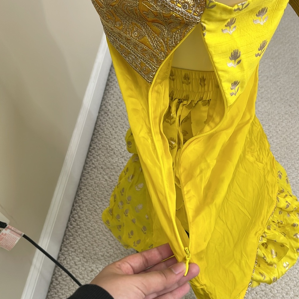 NWT House of Masaba Women's Yellow Designer Dhoti Set - Indian Ethnic - Picture 6 of 10